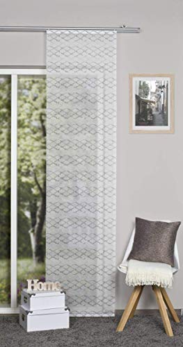 Home Fashion SCHIEBEVORHANG EFFEKTVOILE SCHERLI, GRAU, 245 x 60 cm von Home Fashion