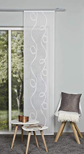 Home Fashion SCHIEBEVORHANG EFFEKTVOILE SCHERLI, WOLLWEISS, 245 x 60 cm von Home Fashion