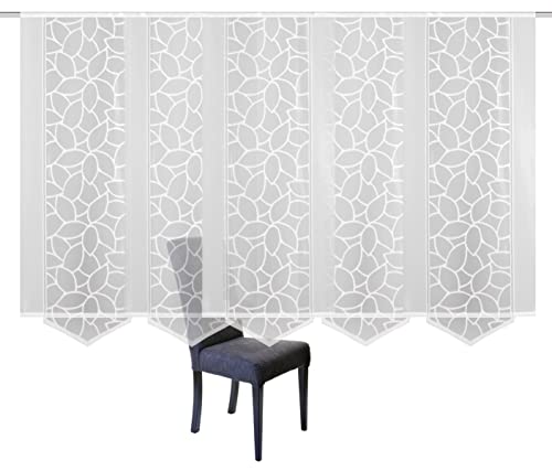 Home Fashion - 095632-0101 160x57 cm - Schiebevorhang Jacquard Set Weiss von Home Fashion