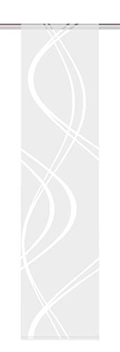 Home Fashion TIBERIO Schiebewand, Stoff, Weiß, 245 x 60 cm (Packung mit 6) von Home Fashion