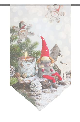 Home Fashion WEIHNACHTSWICHTEL Fensterbehang, Stoff, rot, 100 x 60 x 0,1 cm von Home Fashion