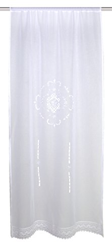 Home fashion TÜRBEHANG LEINENSTRUKTUR Bestickt, Stoff, weiß, 180 x 60 cm von Home Fashion