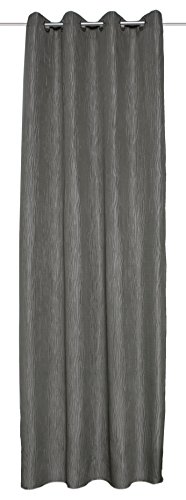 Home Fashion FERTIGSCHAL MIT SCHRUMPFGARN, Stoff, grau, 245 x 140 cm von Home Fashion