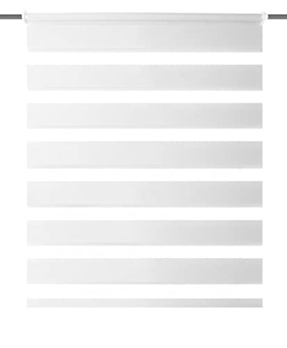 Home fashion Kettenzugrollo Zebra, Stoff, weiß, 150 x 70 cm von Home Fashion