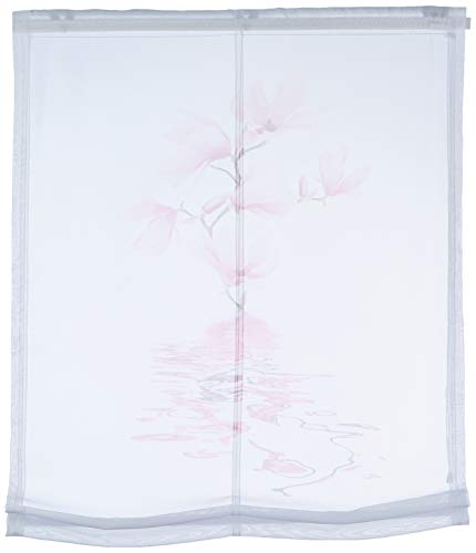 Home fashion RAFFROLLO Voile Digitaldruck LEONARA, Stoff, Rose, 140 x 100 cm von Home Fashion