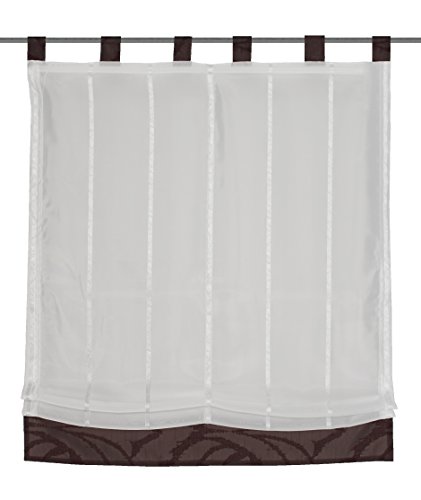 Home Fashion Schlaufenrollo, Polyester, Mocca von Home Fashion