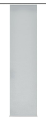 Home fashion 86601-703 grau Schiebevorhang "Rom" Uni / 245 x 60 cm Dekostoff-Seidenoptik von Home Fashion