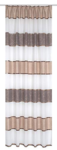 Home fashion Fertigschal, Stoff, Cappuccino, 245 cm x 140 cm von Home Fashion