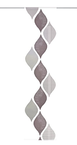 Home Fashion Schiebevorhang Effektvoile Scherli, Polyester, Grau, 245 x 60 cm von Home Fashion