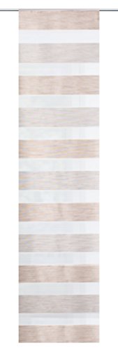 Home fashion Schiebevorhang Querstreifen Melange, Polyester, Natur, 245 x 60 cm von Home Fashion