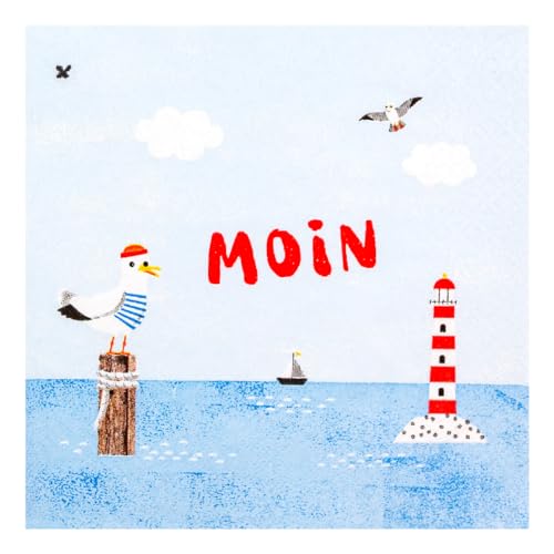 Serviette "Moin Möwe" von Home Fashion