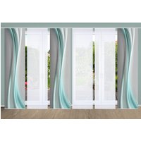 HOME in green Schiebegardine "ELANIA", (6 St.), SET DIGITALDRUCK,BAMBUSOPTIK RECYCELT von Home In Green