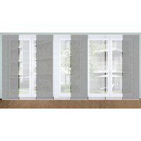 HOME in green Schiebegardine "ESTRA" Paneelwagen 8 Stk. tlg. SET DIGITALDRUCK,BAMBUSOPTIK RECYCELT von Home In Green