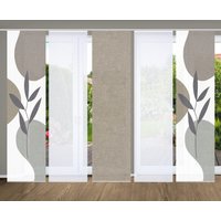 HOME in green Schiebegardine "FRONDA" Paneelwagen 5 Stk. tlg. SET DIGITALDRUCK,BAMBUSOPTIK RECYCELT von Home In Green