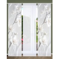 HOME in green Schiebegardine "LAIRA" Paneelwagen 3 Stk. tlg. SET DIGITALDRUCK,BAMBUSOPTIK RECYCELT von Home In Green