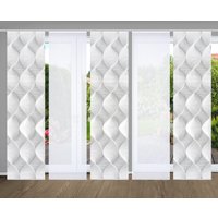 HOME in green Schiebegardine "LAMIRA" Paneelwagen 5 Stk. tlg. SET DIGITALDRUCK,BAMBUSOPTIK RECYCELT von Home In Green