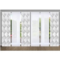 HOME in green Schiebegardine "LAMIRA" Paneelwagen 6 Stk. tlg. SET DIGITALDRUCK,BAMBUSOPTIK RECYCELT von Home In Green