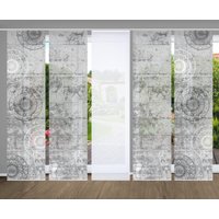 HOME in green Schiebegardine "MANDRIGA", (5 St.), SET DIGITALDRUCK,BAMBUSOPTIK RECYCELT von Home In Green