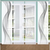 HOME in green Schiebegardine "NEVOLA", (4 St.), SET DIGITALDRUCK,BAMBUSOPTIK RECYCELT von Home In Green