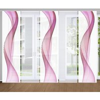 HOME in green Schiebegardine "NEVOLA", (5 St.), SET DIGITALDRUCK,BAMBUSOPTIK RECYCELT von Home In Green