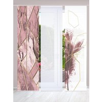 HOME in green Schiebegardine "SIGNUM", (3 St.), SET DIGITALDRUCK,BAMBUSOPTIK RECYCELT von Home In Green