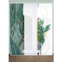 HOME in green Schiebegardine "SIGNUM", (3 St.), SET DIGITALDRUCK,BAMBUSOPTIK RECYCELT von Home In Green