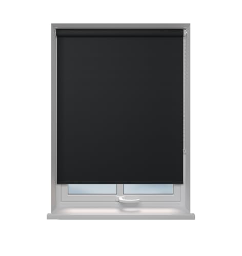Home In Style 4U Rollo, Thermo-Verdunkelungsstoff, schwarz, 120 cm breit x 165 cm lang, zuschneidbar, UV-Schutz, kindersicher, für Zuhause, Büro, Fensterrollos, einfache Montage Home In Style 4U Rollo, Thermo-Verdunkelungsstoff, schwarz, 120 cm breit x 165 cm lang, zuschneidbar, UV-Schutz, kindersicher, für Zuhause, Büro, Fensterrollos, einfache Montage von Home In Style 4U
