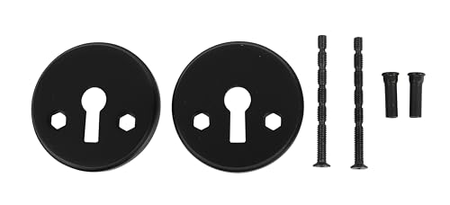 HOMEIT Schlossrosette rund - Set 2 Stück - Ø50mm - schwarz matt - mit Montageschrauben von Home It