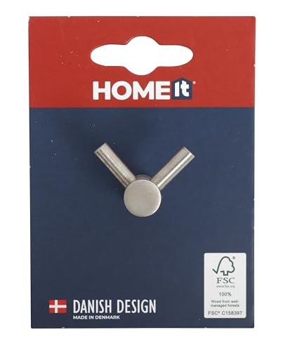 Home It Haken in Y-Form mit 2 Aufhängern – 1,4 x 3,5 cm – Edelstahl – versteckte Montage – stilvolles nordisches Design von Home It