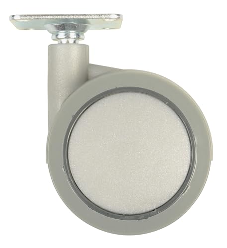Home It Möbelrolle Doppelrolle Ø50mm Lenkrolle mit Platte - Gestell aus Metall und Gummi grau, Tragkraft 30 kg Home It Möbelrolle Doppelrolle Ø50mm Lenkrolle mit Platte - Gestell aus Metall und Gummi grau, Tragkraft 30 kg von Home It