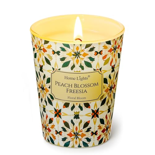 Home Lights Duftkerzen für zu Hause, 6.7oz Kerzengläser Aromatherapie Single Wick Kerze, ideal für böhmische natürliche Texturen Home Decor und Geschenke, Pfirsichblüte und Freesien Home Lights Duftkerzen für zu Hause, 6.7oz Kerzengläser Aromatherapie Single Wick Kerze, ideal für böhmische natürliche Texturen Home Decor und Geschenke, Pfirsichblüte und Freesien von Home Lights
