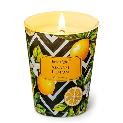 Home Lights Große Glas Kerze 1-Wick langlebige Duftkerzen, 6.7oz natürliche Soja Wachs Kerze für zu Hause duftende, eklektische gemischte Arten Geschenke für Frauen und Männer Amalfi-Zitrone Home Lights Große Glas Kerze 1-Wick langlebige Duftkerzen, 6.7oz natürliche Soja Wachs Kerze für zu Hause duftende, eklektische gemischte Arten Geschenke für Frauen und Männer Amalfi-Zitrone von Home Lights