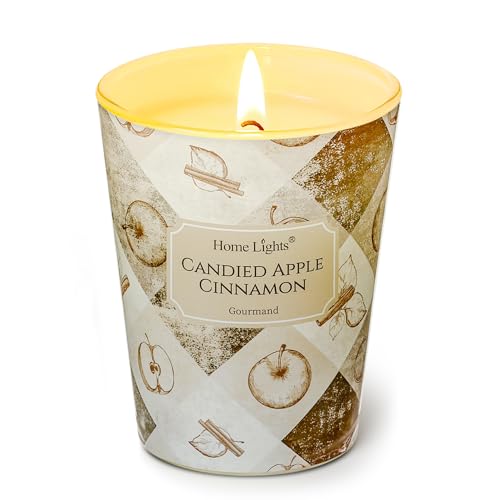 Home Lights Große Glas Kerze 1-Wick langlebige Duftkerzen, 6.7oz natürliche Sojawachskerze für zu Hause duftende, rustikale moderne Geschenke für Frauen und Männer Kandierter Apfelzimt Home Lights Große Glas Kerze 1-Wick langlebige Duftkerzen, 6.7oz natürliche Sojawachskerze für zu Hause duftende, rustikale moderne Geschenke für Frauen und Männer Kandierter Apfelzimt von Home Lights