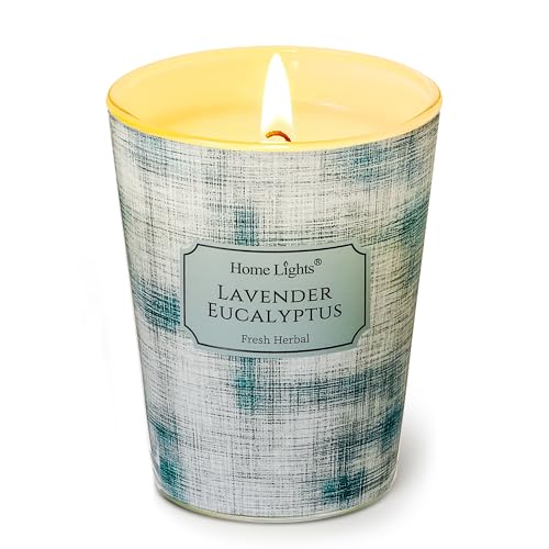 Home Lights Soja Wachs Kerzen für zu Hause duftend im glas, 1-Wick Kerzen, Aromatherapie Kerzen Geschenk für Partys, 6.7oz Lavendel Eukalyptus Home Lights Soja Wachs Kerzen für zu Hause duftend im glas, 1-Wick Kerzen, Aromatherapie Kerzen Geschenk für Partys, 6.7oz Lavendel Eukalyptus von Home Lights