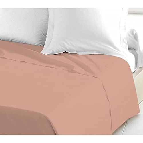 Home Linge Passion - Bettlaken aus 100% Baumwolle für Doppelbett, 240 x 300 cm, Rosa von Home Linge Passion