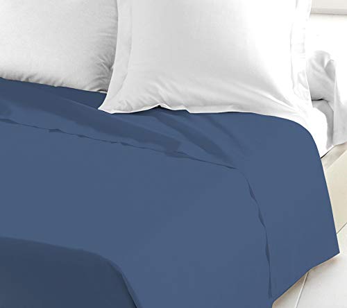 Home Linge Passion | Bettlaken – 1 Stück | 100% Baumwolle – 57 Fäden | 2 Personen – 240 x 300 cm | Orientalisches Indigoblau von Home Linge Passion