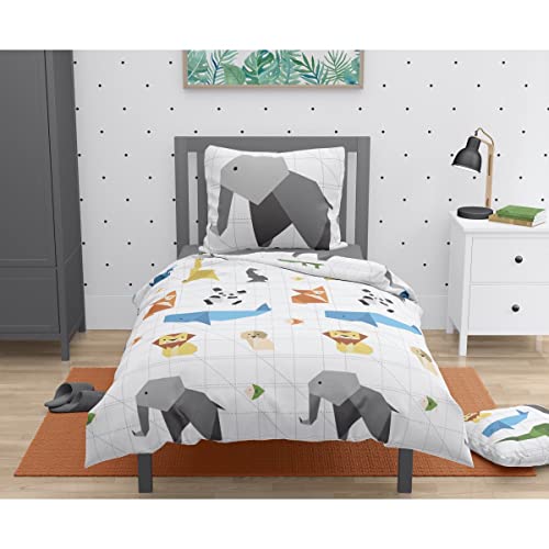 Home Linge Passion Bettwäsche für Kinder, 100 % Baumwolle, 57 Fäden/cm², Originatoon, Weiß, 140 x 200 cm von Home Linge Passion