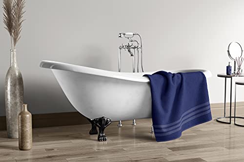 LE TEMPS D'UN BAIN Uni Duschtuch 500 g 100% Baumwolle 70x140 cm Marineblau LE TEMPS D'UN BAIN Uni Duschtuch 500 g 100% Baumwolle 70x140 cm Marineblau von Home Linge Passion
