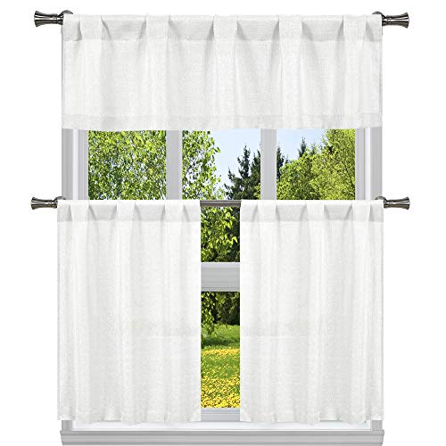 Home Maison Fenstervorhang-Set, weiß, 38x84 von Home Maison