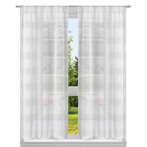 Home Maison Fenstervorhang-Set, weiß, 38x96 (2 Pieces) von Home Maison