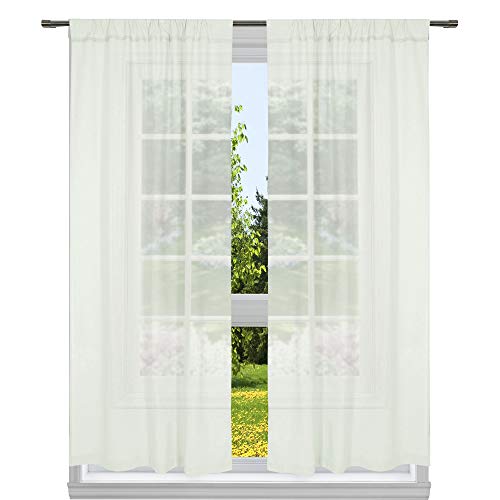 Home Maison Fenstervorhang-Set, weiß, 40x84 von Home Maison
