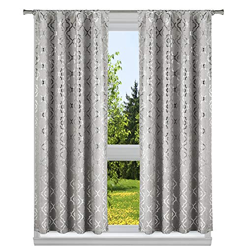 Home Maison Küchenvorhänge und Volants aus Metall, Grau-Silber, 55x15 von Home Maison