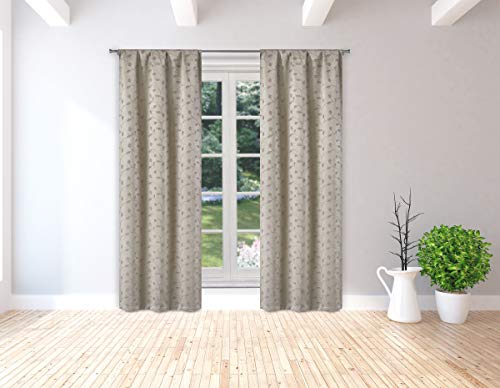 Home Maison Lolita Fenstervorhang, 38 x 96 cm, 2 Stück, Taupe von Home Maison