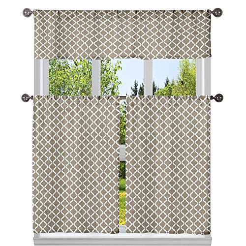 Home Maison Vorhänge und Volants für die Küche, Natur, Taupe, 58x15 von Home Maison