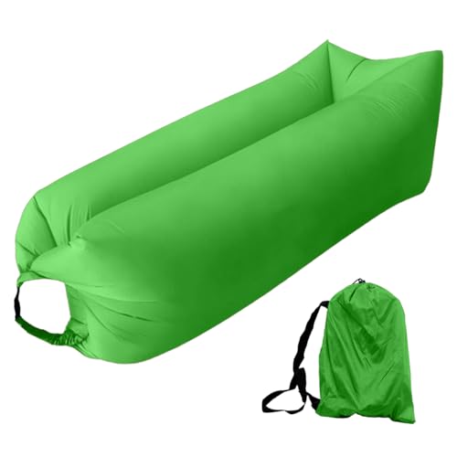 Home Markt24 Aufblasbares Luftsofa 220x70 cm – Tragbarer Strandstuhl & Lounge Sessel – Reisebett für Garten, Strand & Camping – Grün – Ripstop Nylon von Home Markt24