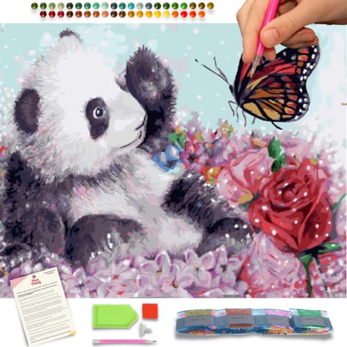 Home Melody Diamond Painting Erwachsene und Kinder - 30x40 cm, süßer Panda, 5D Diamond Painting Set Tiere, Diamant Painting Runde Diamanten, DIY Set Deko Dekoration Geschenk Home Melody Diamond Painting Erwachsene und Kinder - 30x40 cm, süßer Panda, 5D Diamond Painting Set Tiere, Diamant Painting Runde Diamanten, DIY Set Deko Dekoration Geschenk von Home Melody