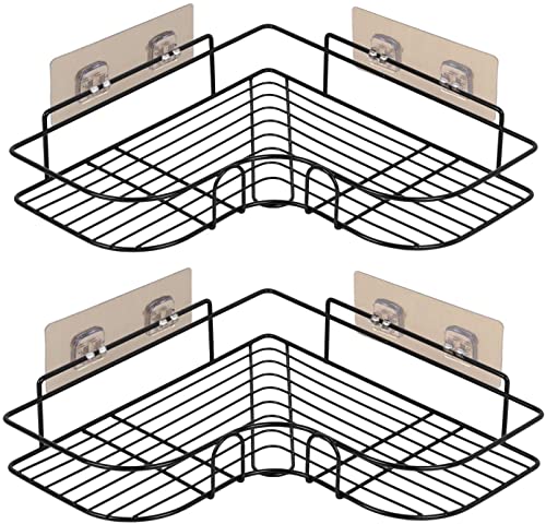 Home-Neat Duschkörbe Ecke Ablagen Ohne Bohren Metall Badregal Eckablage Duschablagen selbstklebend Badezimmer Wandablage für Shampoo von Home-Neat