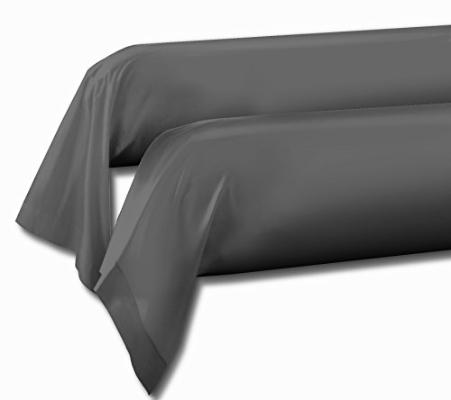 Home Linge Passion Kopfkissenbezüge für Nackenrolle, Baumwolle, grau, 85x185 cm, 2 Home Linge Passion Kopfkissenbezüge für Nackenrolle, Baumwolle, grau, 85x185 cm, 2 von Home Linge Passion