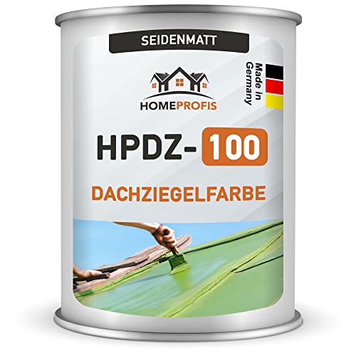 Home Profis® seidenmatte Dachfarbe (12,5m²) | Gebrauchsfertige 1K Dachziegelfarbe | Lack für Dachziegel & Eternitplatten | UV-stabil | RAL 7015 (Schiefergrau) | HPDZ-100 von Home Profis