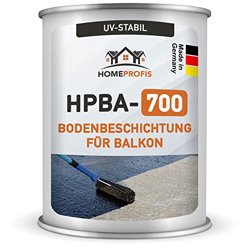 Home Profis® HPBA-700 seidenmatte UV-beständige 1K Bodenfarbe (25m²) für Balkon & Terrasse in RAL 7030 (Steingrau) – Wasserdichte Bodenbeschichtung, Bodenlack, diffusionsgeschlossen von Home Profis